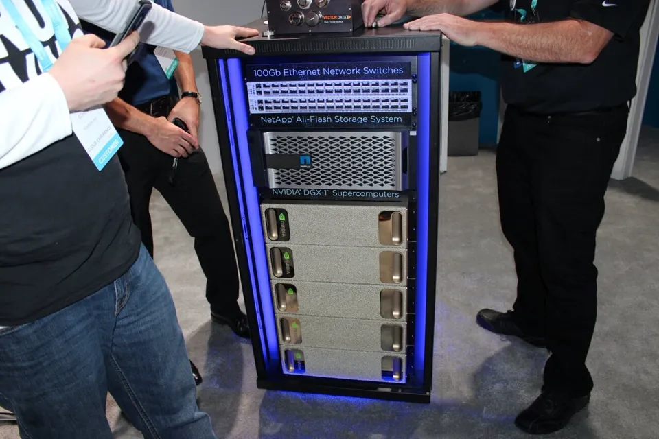 NetApp ONTAP AI converged infrastructure rack